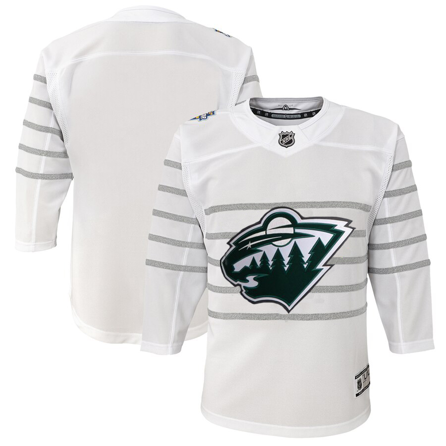 Youth Minnesota Wild White 2020 NHL All-Star Game Premier Jersey->youth nhl jersey->Youth Jersey